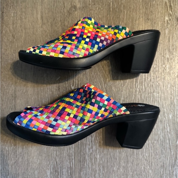 Bernie Mev Basket Weave Peep-Toe Sun Texas Rainbow - Picture 6 of 7